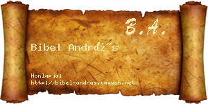 Bibel András névjegykártya