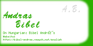 andras bibel business card